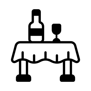 Wine Table, Decoration, Furniture, Interior, Drink Table icon