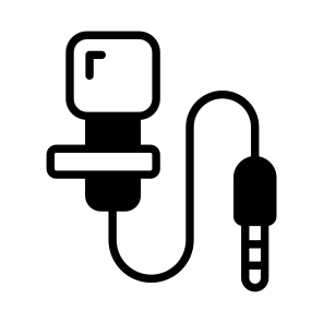 Wired Mic, Microphone, Cable, Cord, Accessory icon