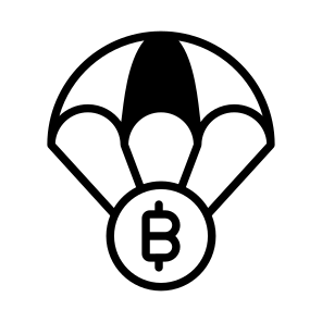 Airdrop, Payment, Bitcoin, Crypto, Cryptocurrency icon