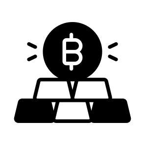 Assets, Gold, Bullions, Bitcoin, Crypto icon