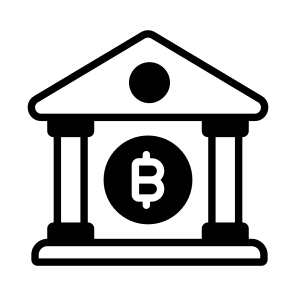 Bank, Deposit, Building, Bitcoin, Crypto icon