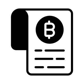 Bill, Invoice, Receipt, Statement, Crypto icon