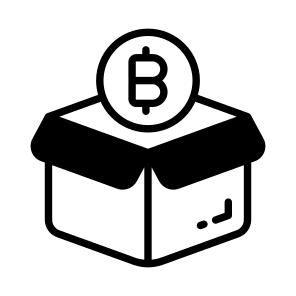 Box, Saving, Bitcoin, Crypto, Cryptocurrency icon