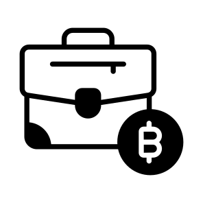 Briefcase, Bag, Handbag, Bitcoin, Crypto icon