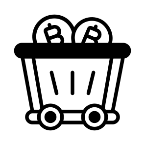 Cart, Trolley, Mining, Bitcoin, Crypto icon