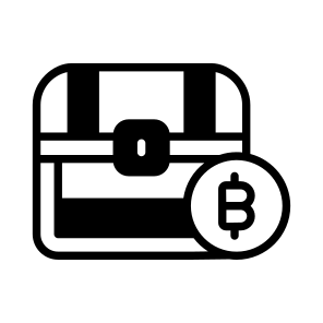 Chest, Treasure, Asset, Bitcoin, Crypto icon