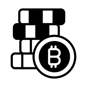 Coins, Bitcoins, Crypto, Cryptocurrency, Blockchain icon