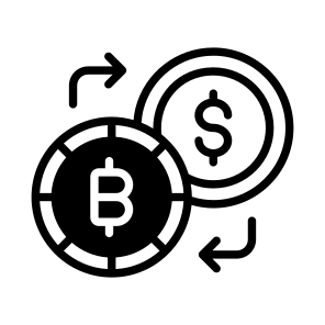 Exchange, Trading, Bitcoin, Crypto, Cryptocurrency icon