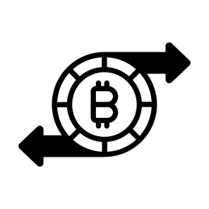 Exchange, Transfer, Bitcoin, Crypto, Cryptocurrency icon