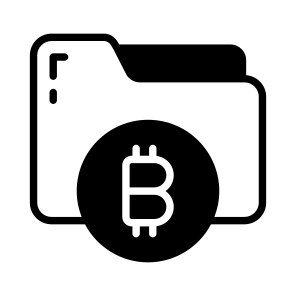 Folder, Record, Archive, Bitcoin, Crypto icon