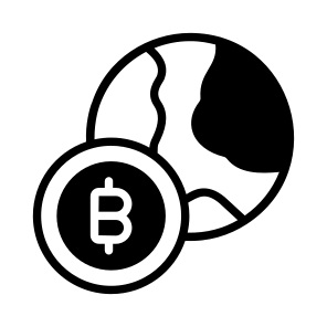 Global, Internation, Trading, Bitcoin, Crypto icon