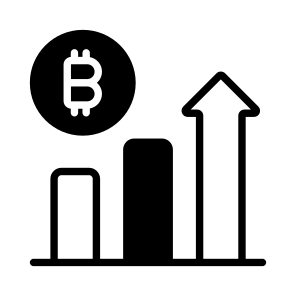 Growth, Analysis, Inflation, Chart, Bitcoin icon