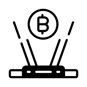 Hologram, Projection, Bitcoin, Crypto, Cryptocurrency icon
