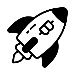 Launch, Startup, Boost, Bitcoin, Crypto icon