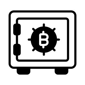 Locker, Vault, Safe, Deposit, Bitcoin icon
