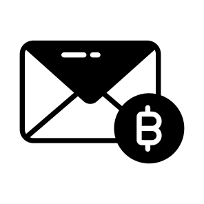 Mail, Email, Communication, Bitcoin, Crypto icon