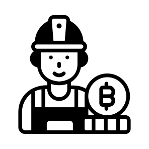 Miner, Worker, Labour, Person, Bitcoin icon