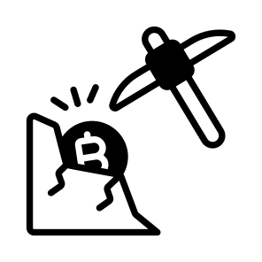 Mining, Pickaxe, Bitcoin, Crypto, Cryptocurrency icon