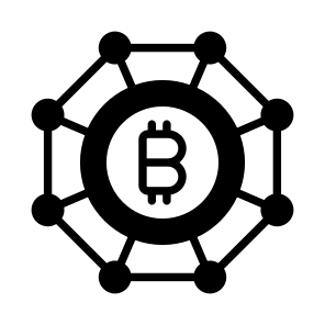 Network, Connection, Bitcoin, Crypto, Cryptocurrency icon