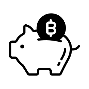 Piggy, Saving, Deposit, Bitcoin, Crypto icon