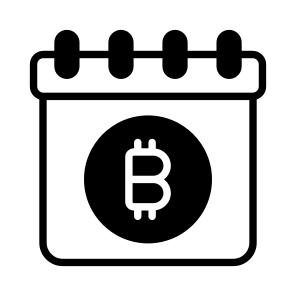 Schedule, Plan, Reminder, Instalment, Bitcoin icon