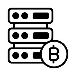 Server, Storage, Datacenter, Bitcoin, Crypto icon