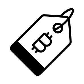 Tag, Label, Bitcoin, Crypto, Cryptocurrency icon