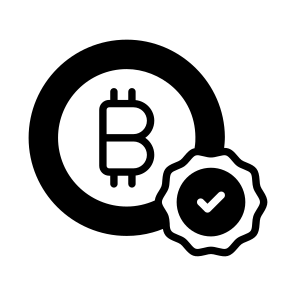 Verification, Token, Coin, Bitcoin, Crypto icon