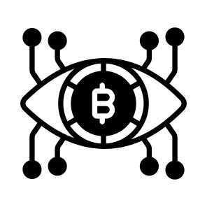 Vision, Eye, Monitoring, Asset, Bitcoin icon