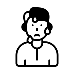 Sweating, Perspiration, Disease, Patient, Person icon
