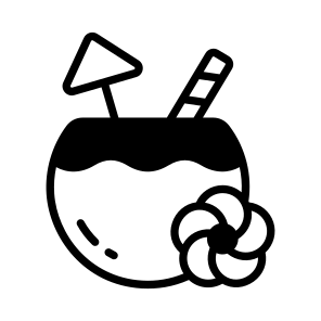 Coconut, Drink, Fruit, Exotic, Tropical icon