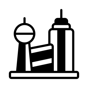 City, Immersive, Simulated, Vr, Ar icon