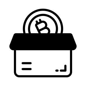 Crypto, Box, Saving, Cryptocurrency, Bitcoin icon