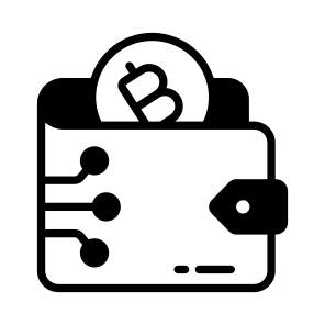 Crypto, Cryptocurrency, Wallet, Purse, Billfold icon