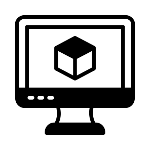 Digital, Modelling, D, Cube, Simulation icon