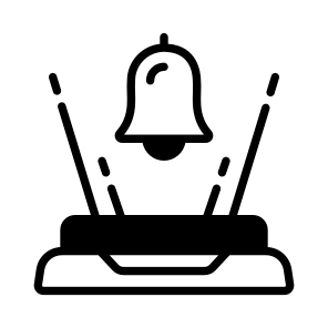 Hologram, Bell, Notification, Alert, Projection icon
