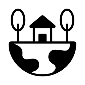 Land, Home, House, Property, Residence icon
