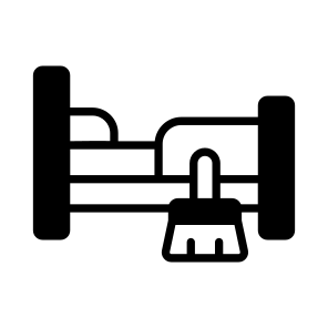 Bedroom, Bed, Room, Furniture, Brush icon