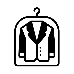 Coat, Clothes, Clean, Hanger, Housekeeping icon