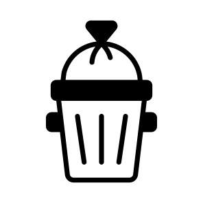 Dustbin, Trash, Waste, Garbage, Disposal icon