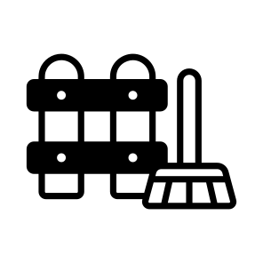 Fence, Brush, Dusting, Barrier, Housekeeping icon