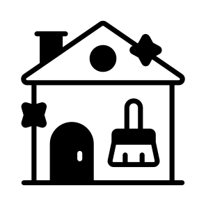 Home, House, Dusting, Broom, Housekeeping icon