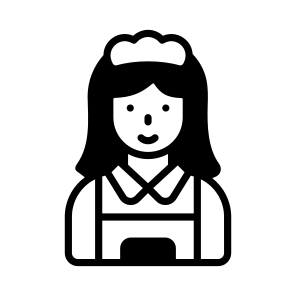 Maid, Servant, Helper, Housekeeper, Houseworker icon