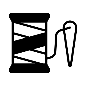 Thread, Bobbin, Sewing, Tailoring, Needle icon