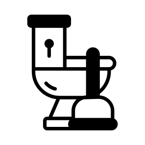 Toilet, Plunger, Bathroom, Lavatory, Housekeeping icon