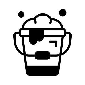Water, Bucket, Pail, Bubbles, Housekeeping icon