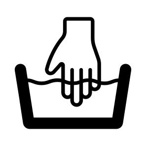 Water, Hand, Tub, Container, Housekeeping icon