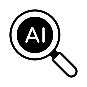 Artificial, Intelligence, Ai, Search, Magnifier icon