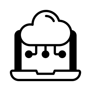 Cloud, Computing, Hosting, Laptop, Data icon