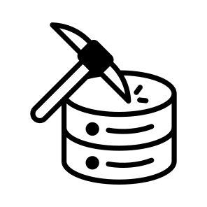 Data, Mining, Extraction, Server, Database icon
